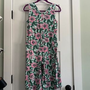 Vibrant Floral Jumpsuit in Pink and Green